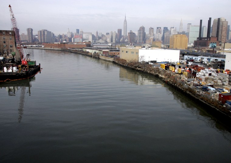 Polluted creek near proposed Olympic site in New York