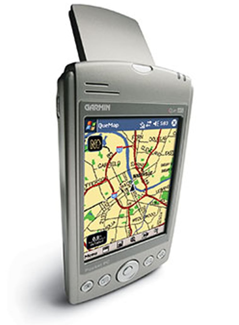 Maps can be viewed in portrait or landscape modes on the M5's color screen.