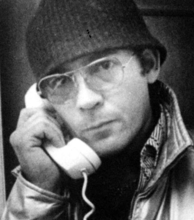 **FILE** Author Hunter S. Thompson is seen near Aspen, Colo., in a December 22, 1981 file photo. Thompson was found dead Sunday, Feb. 20, 2005, in his Aspen-area, Colo., home of an apparent self-inflicted gunshot wound, sheriff's officials said. He was 67.(AP Photo, File)