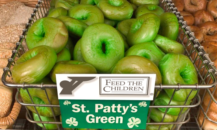 2ND ANNUAL GREEN BAGEL FUNDRAISER; BRUEGGER'S TO RAISE A LIL' DOUGH FOR FEED THE CHILDREN
