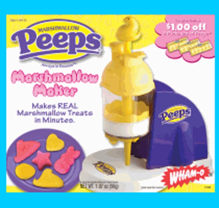 Wham-o's Marshmallow Peeps Marshmallow Maker is a Peep's freak dream come true.