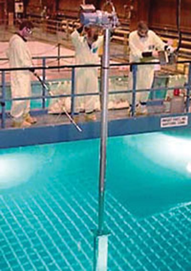 After three to four years in a reactor, spent nuclear fuel is moved to a storage pool of water at the reactor site. At this point, the spent fuel is not only highly radioactive, but also extremely hot in temperature. Besides helping to cool the fuel, the water protects workers and the public from radiation. Currently, spent fuel is stored in pools at every nuclear reactor site in the United States. By 2010, the earliest opening date for a repository, 78 nuclear power plants will have no room left in their spent fuel pools.