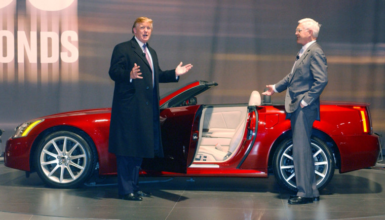 Donald Trump and Gm's Bob Lutz introduce Cadillac XLR-V