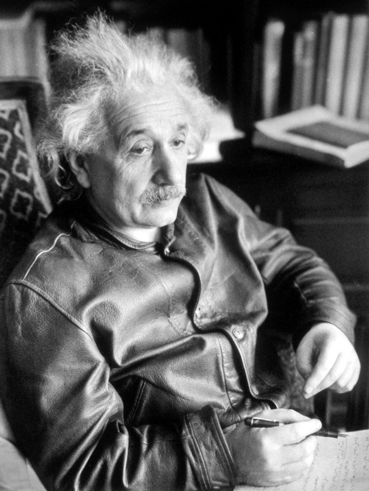 Physicist Albert Einstein is shown in a 1938 photo in Princeton, N.J. Einstein, who published three groundbreaking papers on physics in 1905, lived and worked in Princeton from 1933 until his death on April 18, 1955.