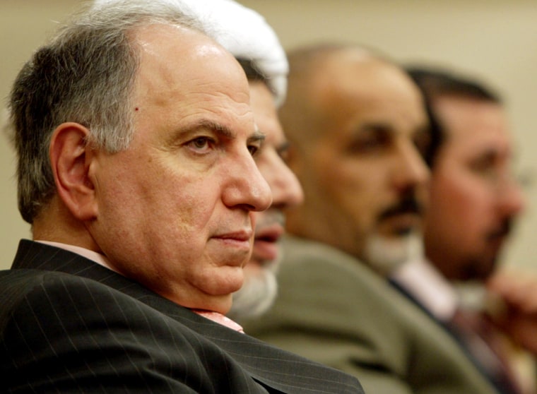 Ahmad al-Chalabi attends a session of the National Assembly in Baghdad on Sunday.