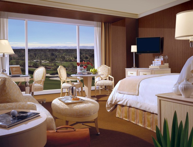 A standard resort room at the Wynn Resort in Las Vegas