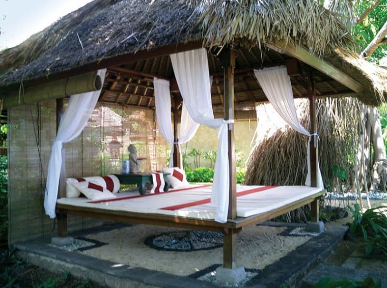 A beach bale at the Meliá Bali Hotel