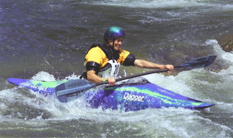 Kayak competitor rides Reno's rapids