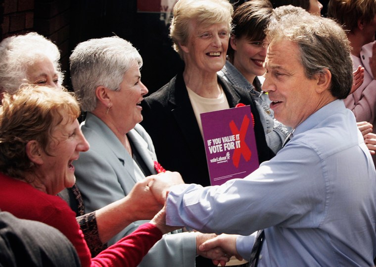 Blair Continues The Election Campaign In The Northwest