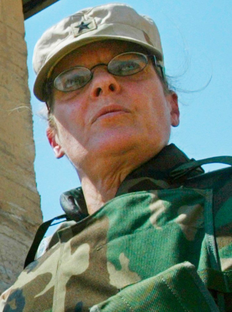 FILE PHOTO OF BRIGADIER GENERAL KARPINSKI OUTSIDE ABU GHRAIB PRISON