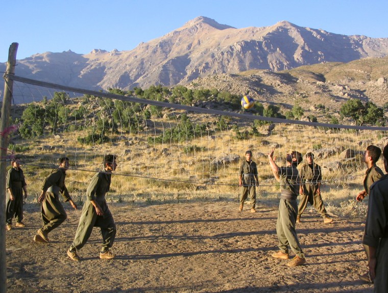 Guerrillas of the Kurdistan Workers' Party relaxed in 2004 in northern Iraq, where many found refuge after their leader was jailed in 1999.