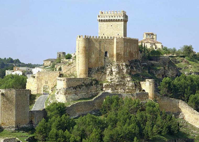 Alarcon Castle: Parador Alarcon, Cuenca, fills the 8th-century Moorish fortress that guarded the Jucar River from a dramatic promontory.