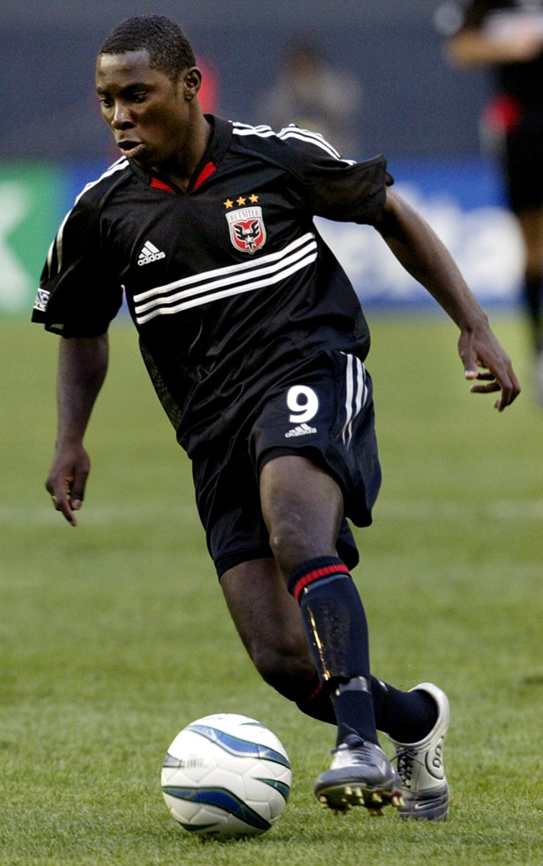 File photo of DC United soccer star Freddy Adu in action during an MLS league game