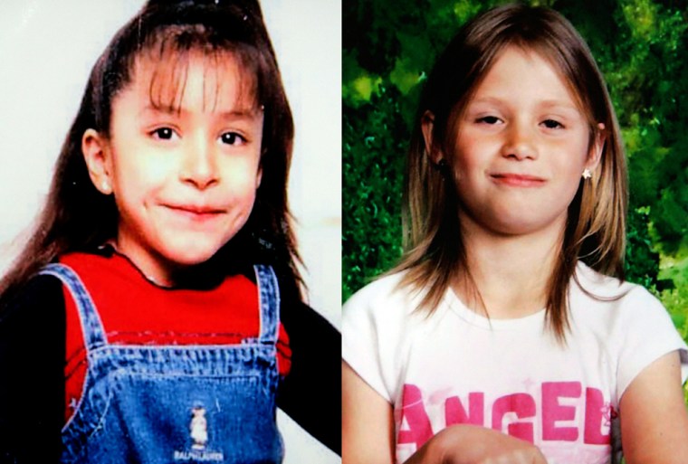 Krystal Tobias, 9, left, and her friend Laura Hobbs, 8, are shown in these undated handout photos.  (AP Photo/Zion Police Department)