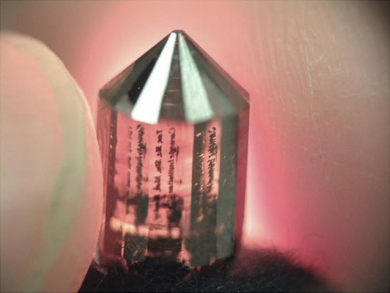 This 5-carat diamond was laser-cut from a 10-carat single crystal produced by high-growth-rate chemical vapor deposition.