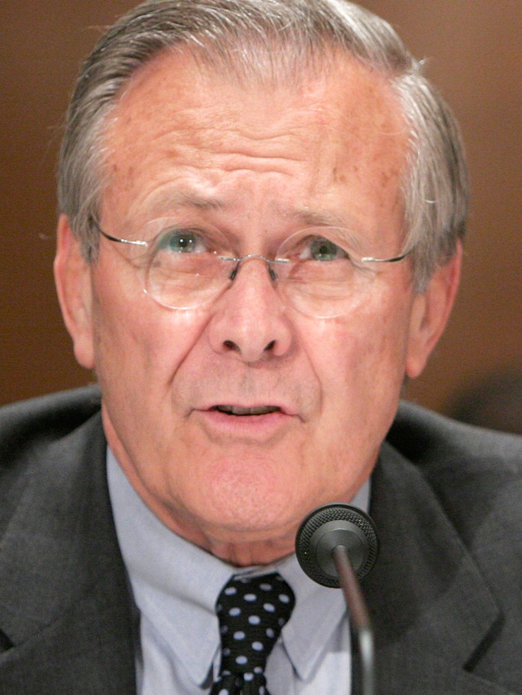 US Secretary of Defense Donald Rumsfeld