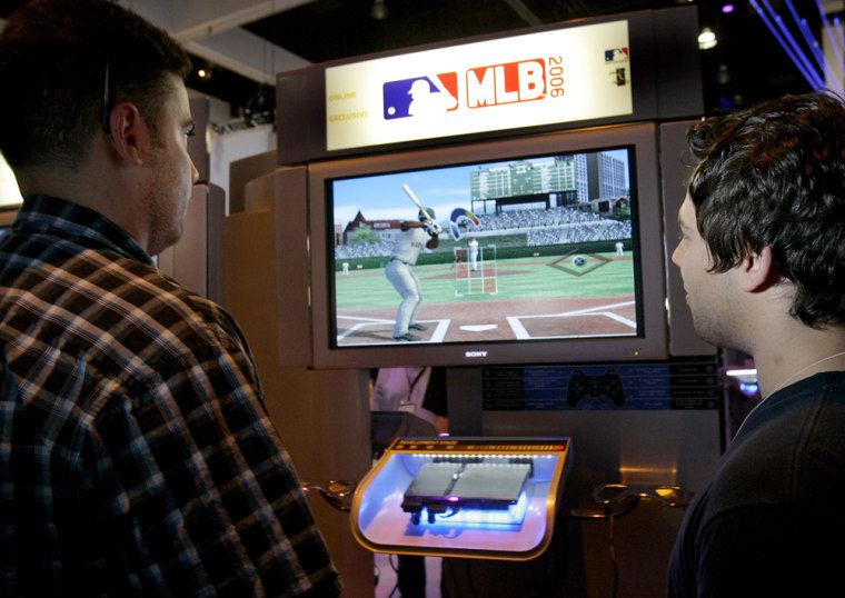 Sony Playstation Major League Baseball on display at E3 in Los Angeles