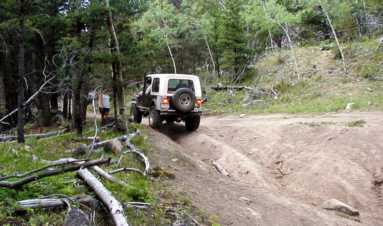 This is a designated off-road vehicle route inside the Helena National Forest in Montana, but many unauthorized trails have been carved in recent years across federal lands.