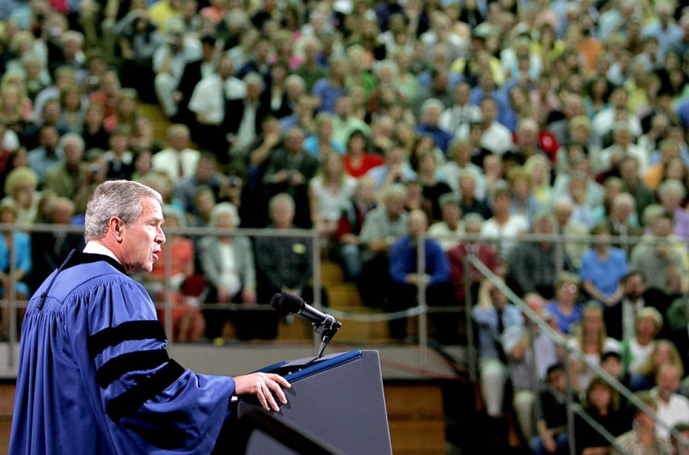 US President George W. Bush delivers the