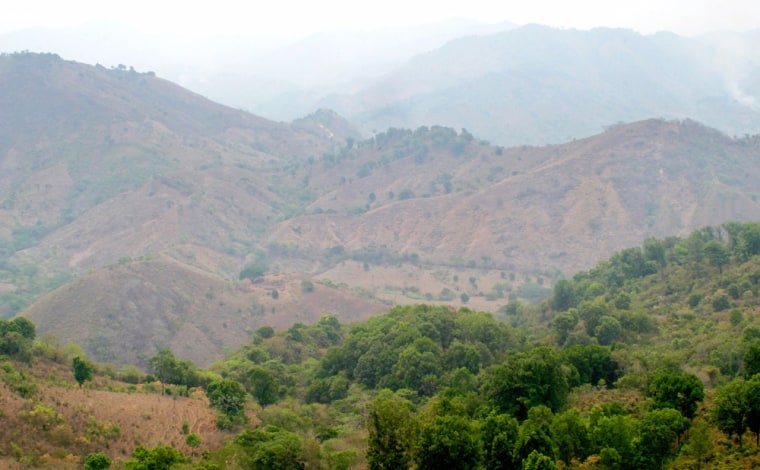 File photo of the hills in the municipality of Petatlan, southwestern Mexico