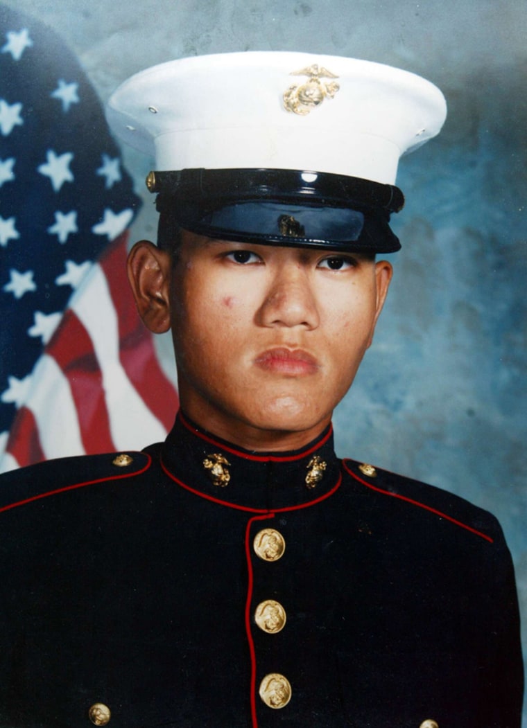 Army Staff Sgt. Anthony Lagman, shown in a photo when he was a member of the U.S. Marine Corps, was killed in 2004 in Afghanistan.