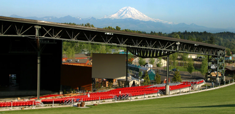 The newly-constructed White River Amphitheatre sits below Washington state's Mount Rainier, between Auburn and Enumclaw. The amphitheater, with a total capacity of 19,000, opened about two years ago.
