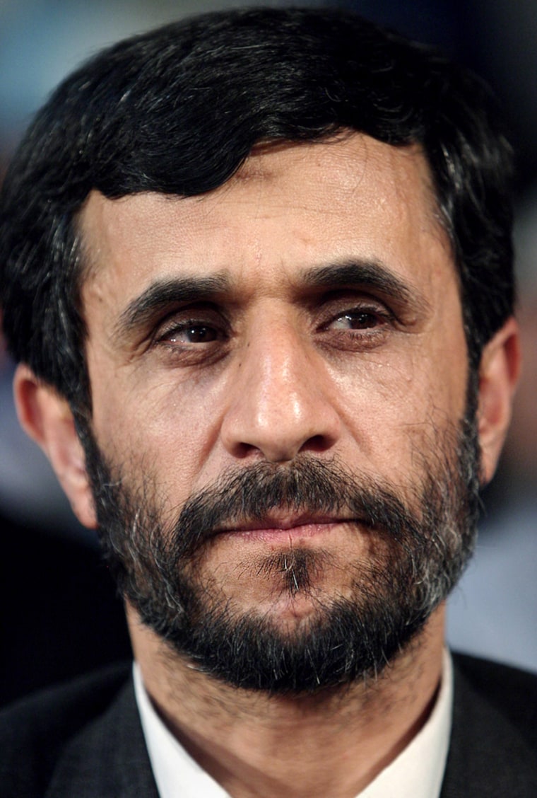 Mahmoud Ahmadinejad Attends A News Conference