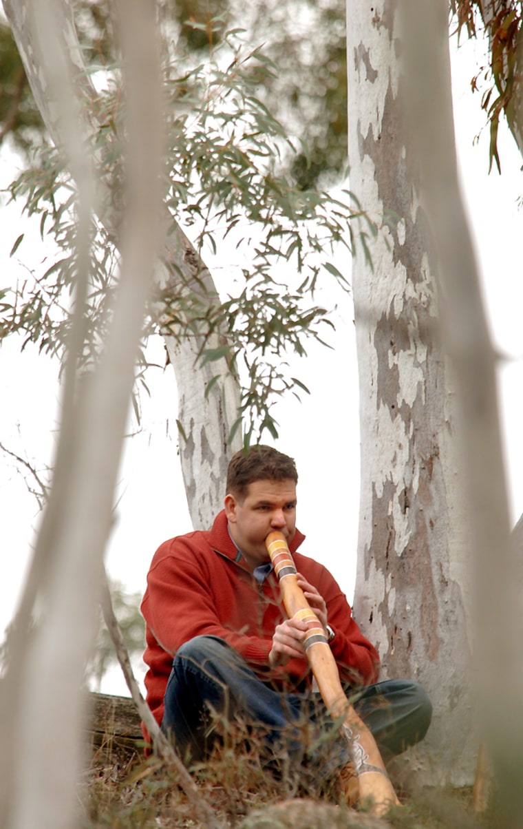 Researcher Benjamin Lange is a member of the Mara people of Northern Australia, where he learned to play the yidaki, also known as the didgeridoo, in the traditional style.