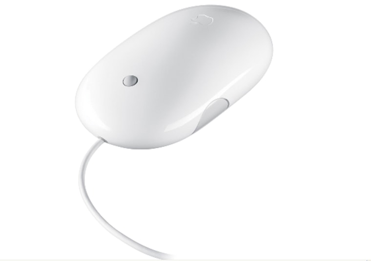 Apple's new "Mighty Mouse" features multiple buttons, four sensors and a scroll ball.