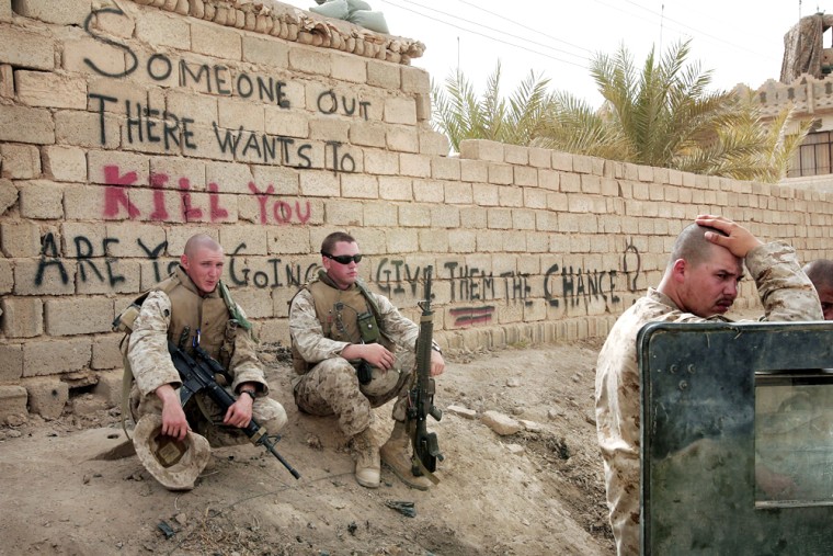 U.S. Marines Provide Security For Fallujah