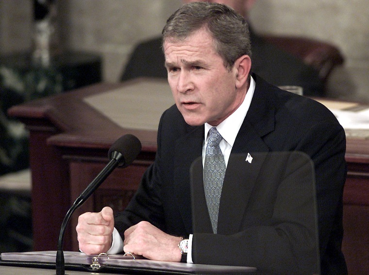 In his 2002 State of the Union speech, President Bush used the phrase ‘axis of evil’ to describe North Korea, Iran and Iraq.