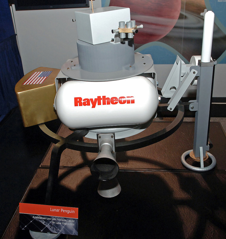 Raytheon Lunar Penguin on display at Space 2005 conference in California