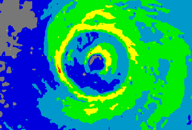 The National Oceanic and Atmospheric Administration experimented with cloud seeding to create a second eyewall in a hurricane, and some experiments seemed to work. However, researchers found that some hurricanes naturally formed a second eyewall — such as Hurricane Luis in 1995, shown here. That made it impossible to determine whether the desired effect was the result of human intervention.