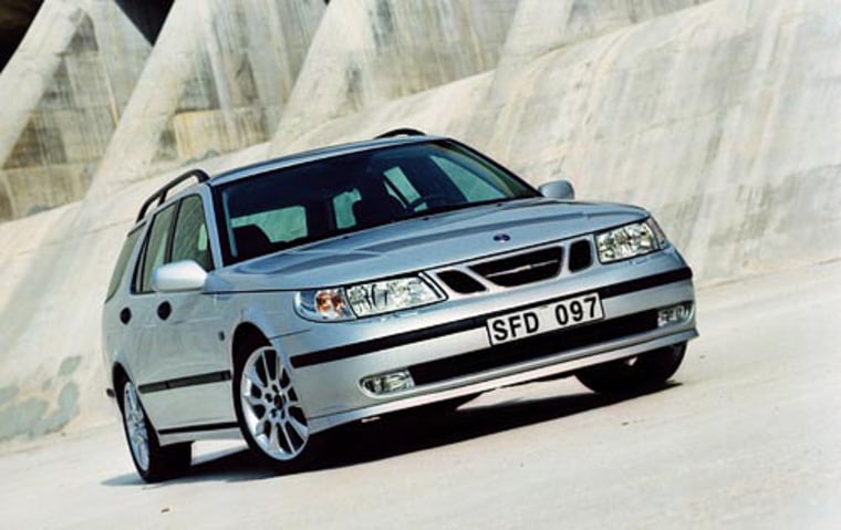 The Saab 9-5, pictured here, is one of the car models that the Swedish auto company has included in a massive recall because of a faulty ignition.