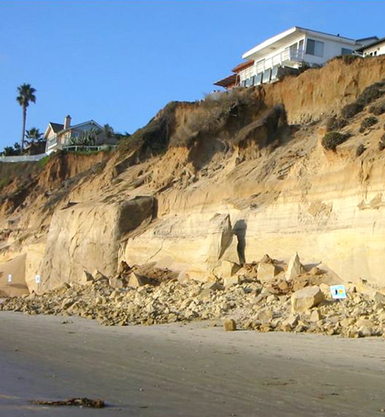 Researchers used laser scanning technology to measure the contribution of coastal bluffs to the supply of beach sand along a 50-mile stretch of Southern California beach. 