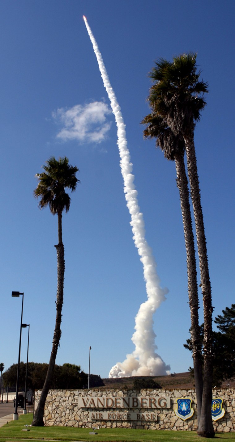 Titan rocket made its final launch as it blasts off from California's Vandenberg Air Force Base into orbit