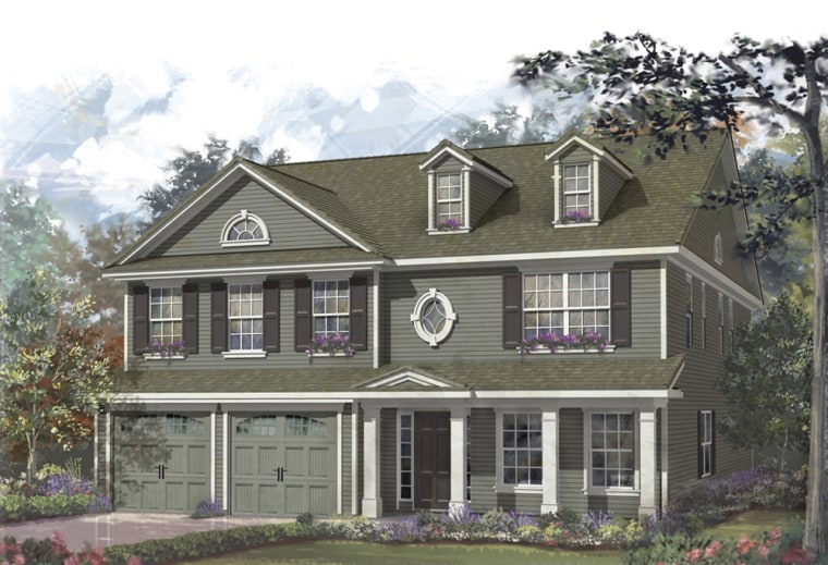 The Katonah model home, shown here in this rendering provided by KB Home, is part of a new subdivision that will be built with the help of Martha Stewart.