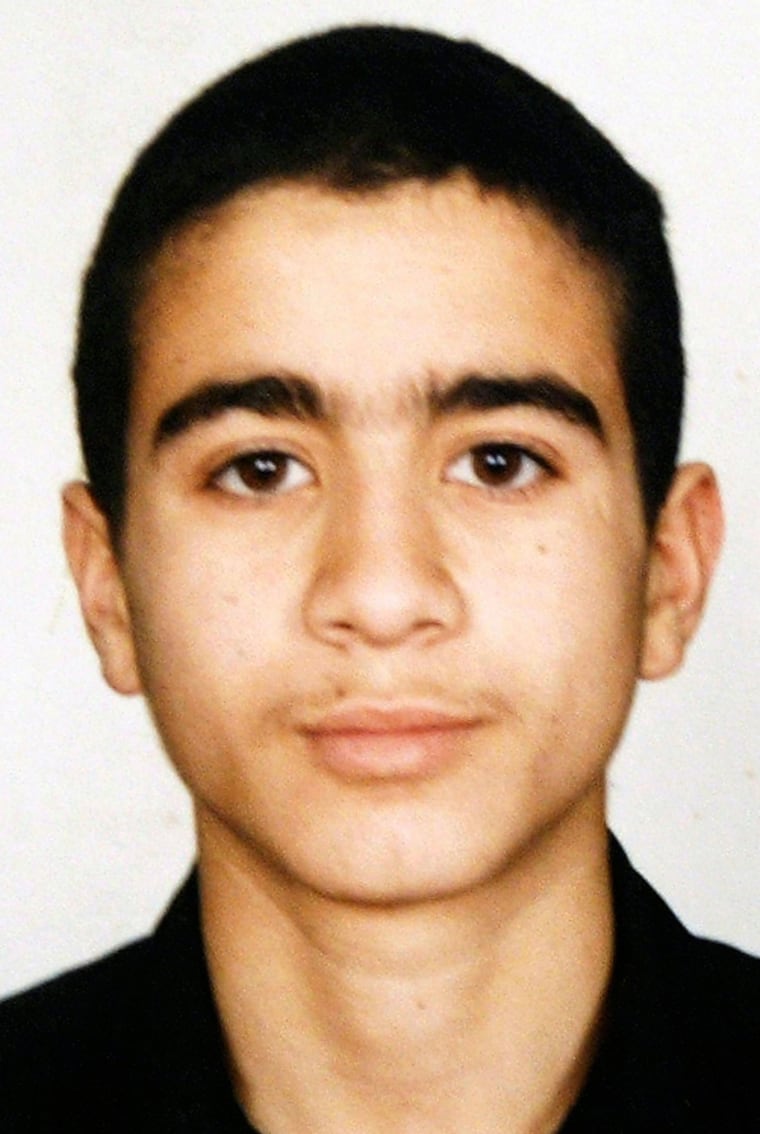 File photo of Omar Khadr, detained by US forces at Guantanamo Bay