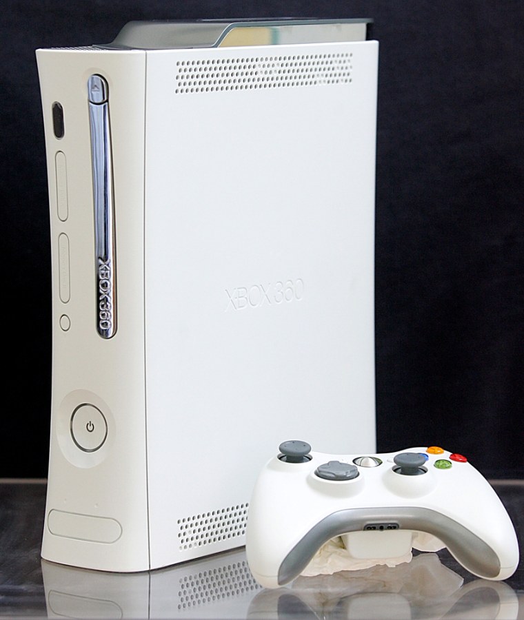 An  Xbox 360 ,Microsoft's new game conso