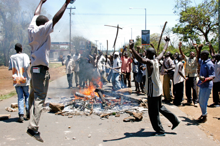Protesting Kenyans, supporters of an ant