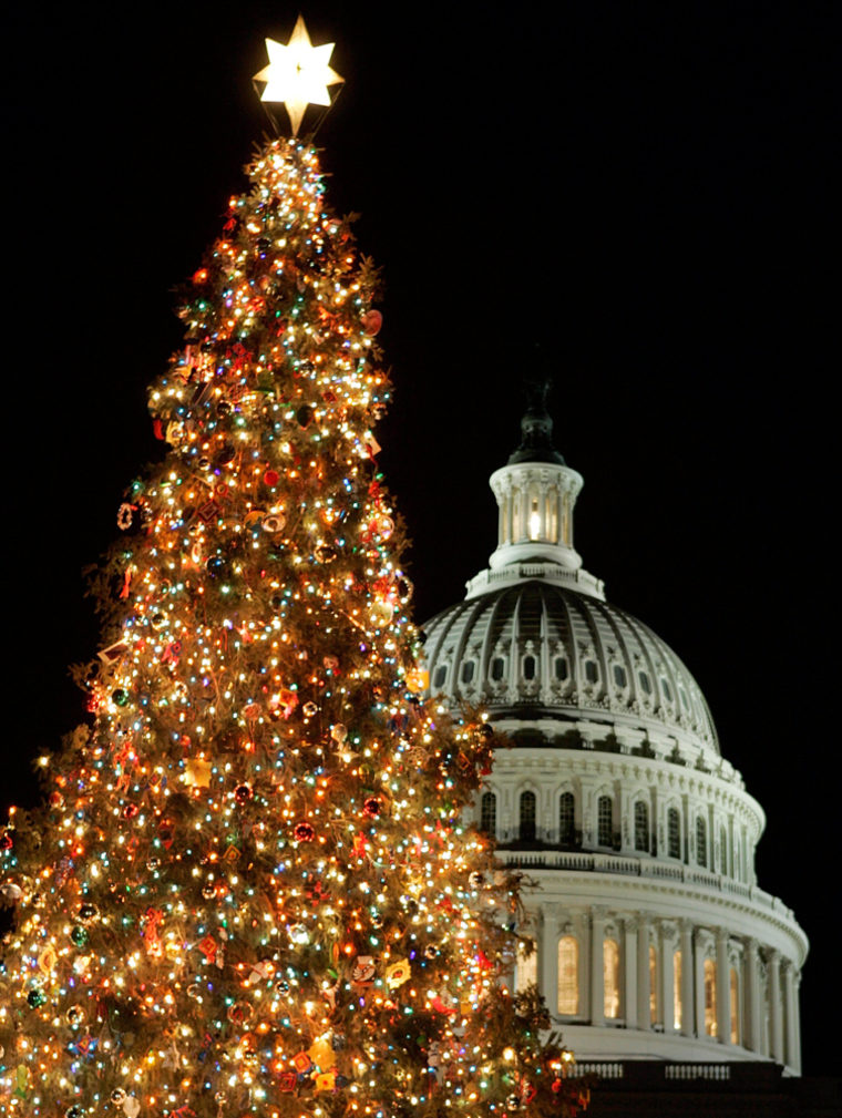 Hastert Presides Over Capitol Christmas Tree Lighting