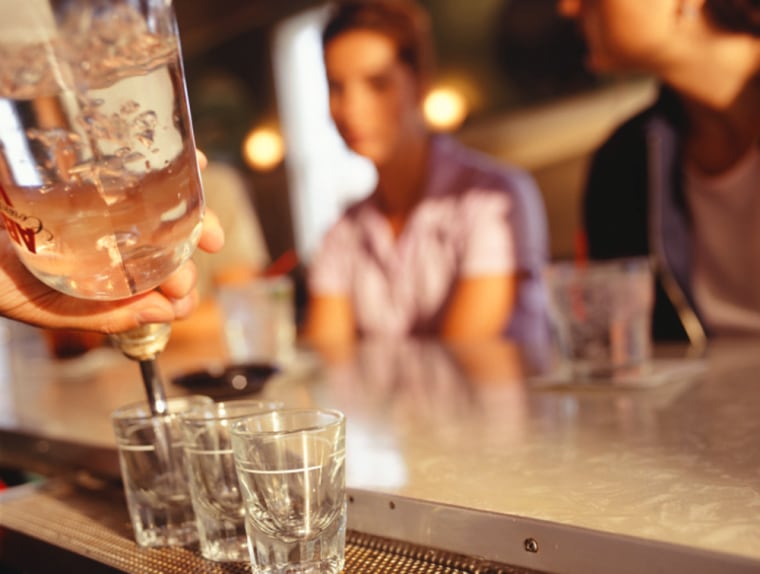 People, even bartenders, tend to unwittingly pour more alcohol into short, wide glasses compared to tall, skinny ones, a study finds.