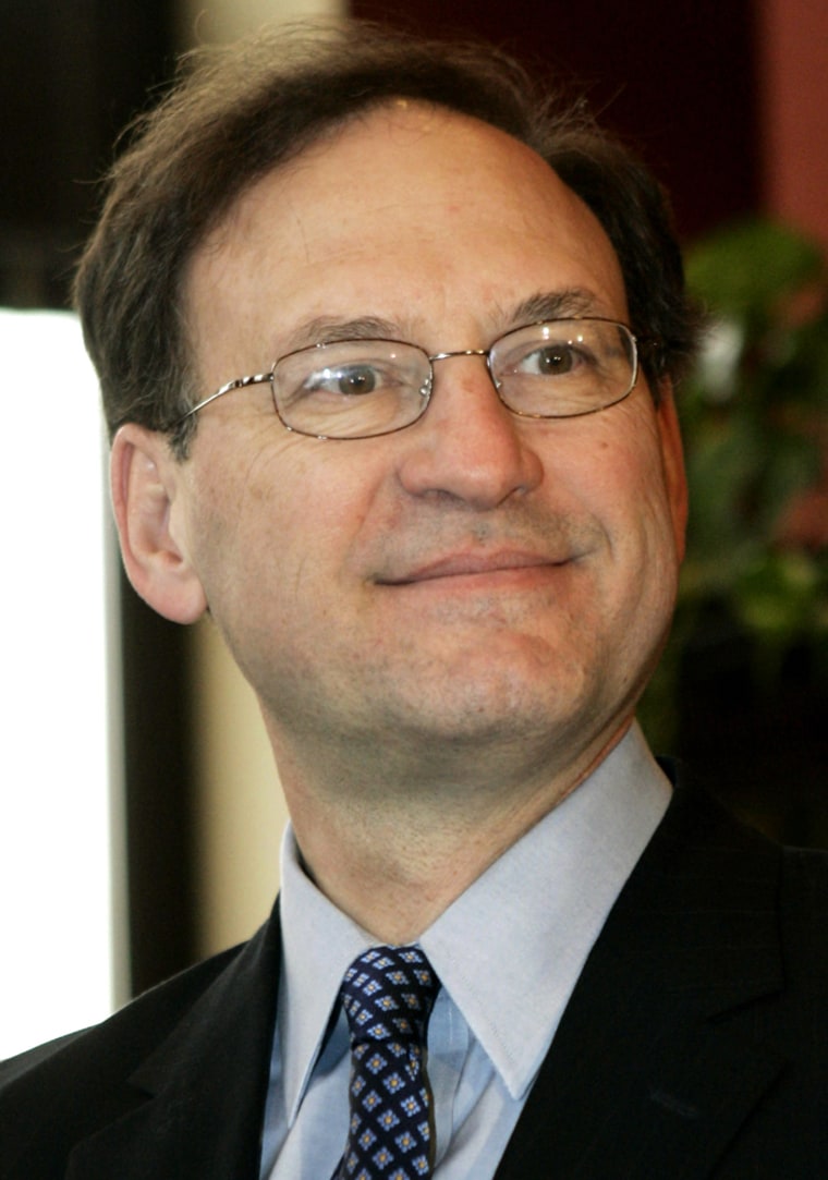 US Supreme Court nominee Alito attends meeting on Capitol Hill in Washington