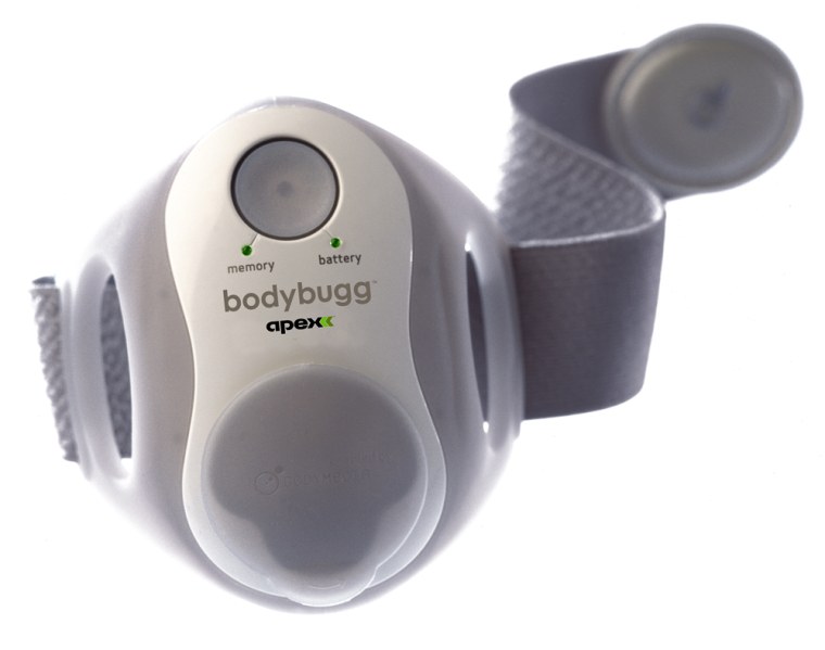 The Bodybugg armband measures your calorie output by monitoring your movement, temperature and sweat.