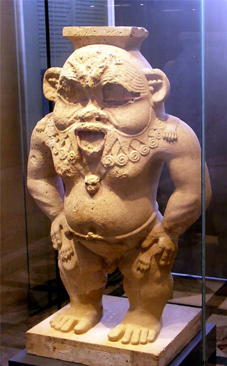 A statue of Bes, the god of love, childbirth, and sexuality in ancient Egypt.