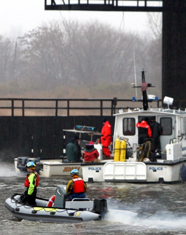 Authorities finish the search Thursday for Robert Nguyen, 30, a city police officer whose vehicle plunged off the Lincoln Highway Bridge into the Hackensack River on Christmas night.