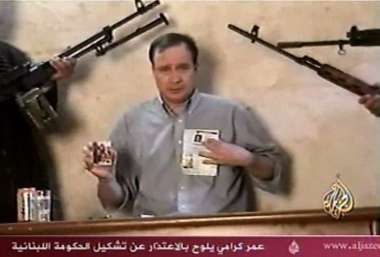 Al-Jazeera broadcast a video Wednesday showing an American, identified by the U.S. Embassy as Jeffrey Ake, a contractor taken hostage in Baghdad.