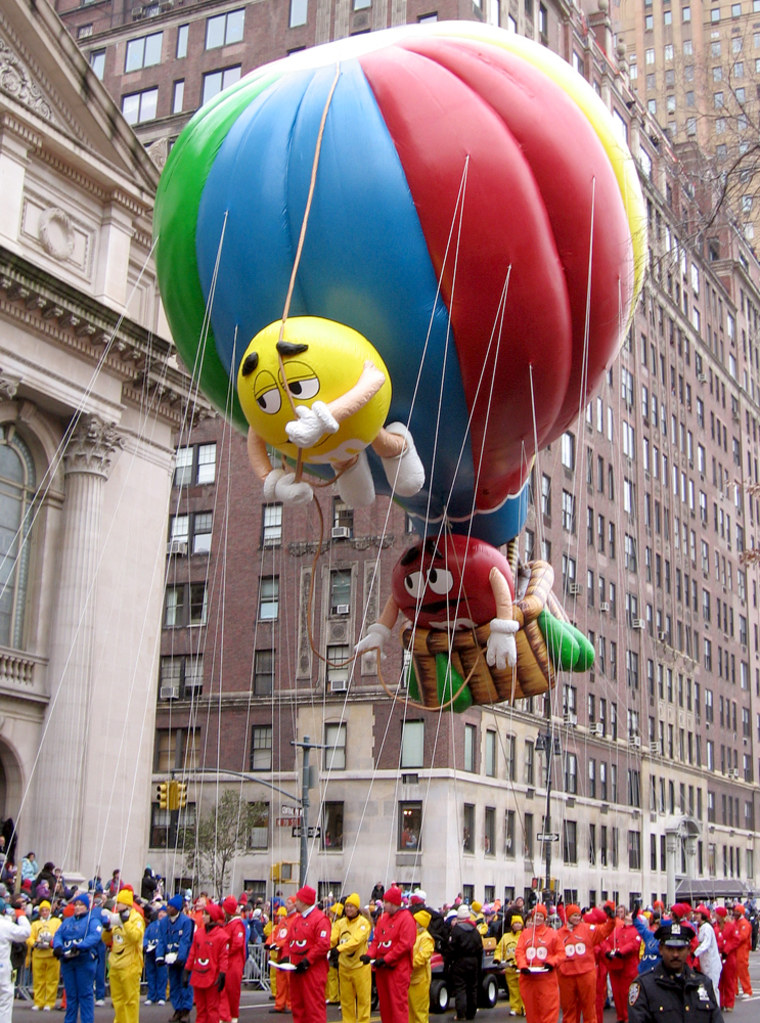 An accident involving the M&Ms balloon at the 2005 Macy's Thanksgiving Day Parade injured two sisters, but isn't expected to impact the public's view of Mars' popular icons.