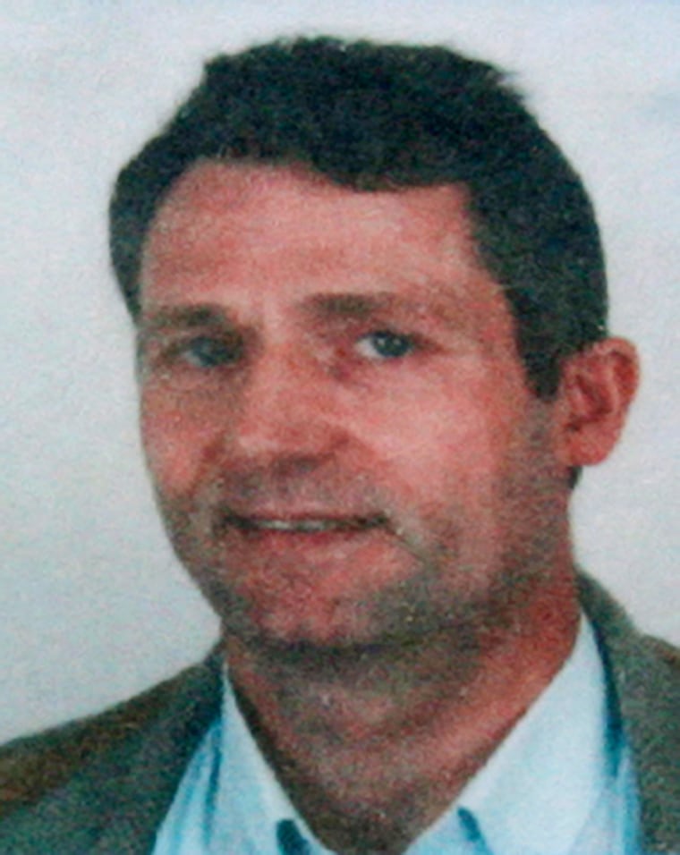 French engineer Bernard Planche of the non-governmental organization AACCESS is pictured on his identification card. He was released by his captors on Sunday after more than a month in captivity.