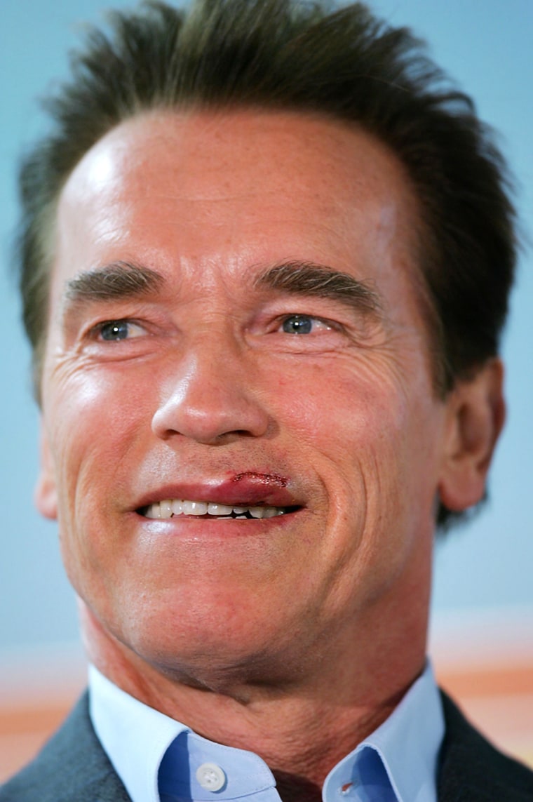 Schwarzenegger Discusses Child Health Insurance after his Weekend Motorcycle Accident